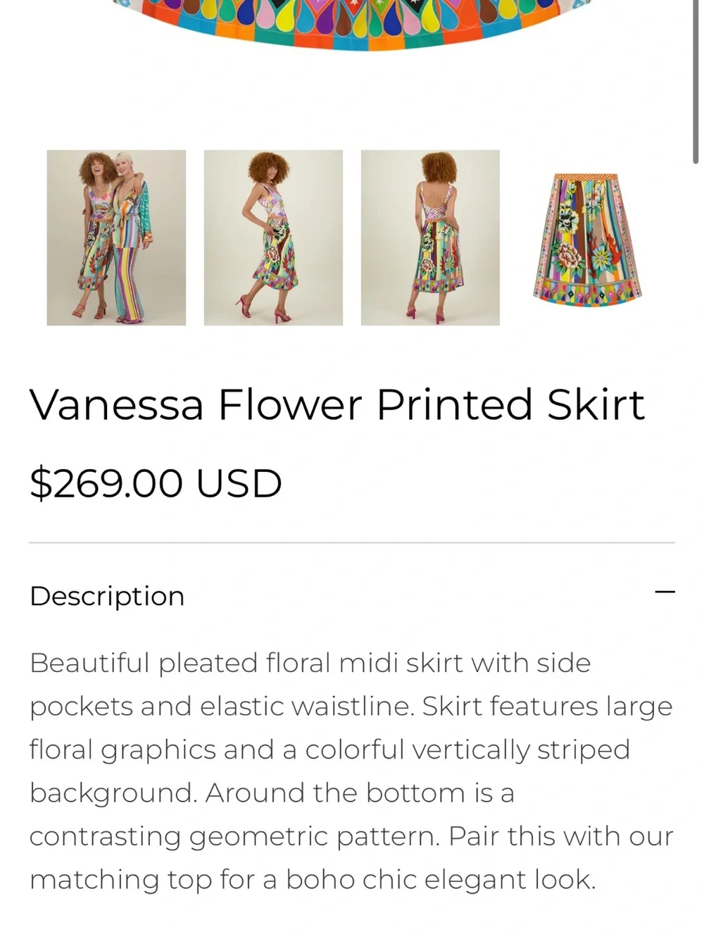 Me369 floral Vanessa skirt xs-s - Picture 4 of 10